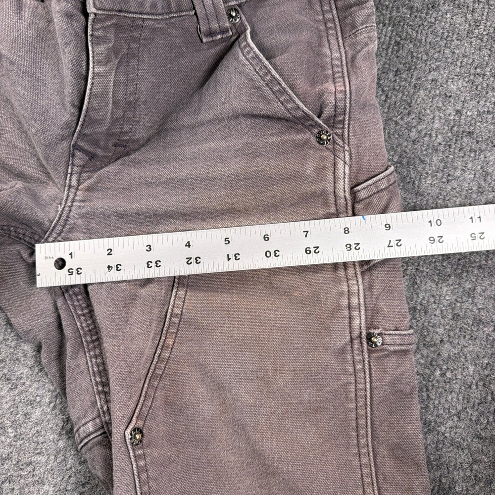 Dovetail Workwear Britt Utility Pants Womens 2x30 Plum Double Knee Distressed - Picture 14 of 16